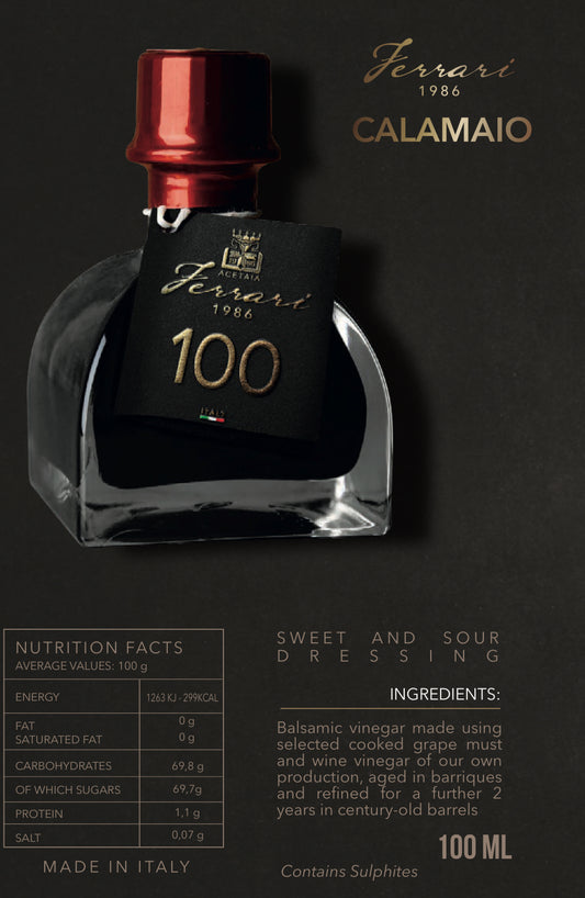 Ferrari Calamaio 100 – Aged Sweet & Sour Balsamic Dressing (100ml)