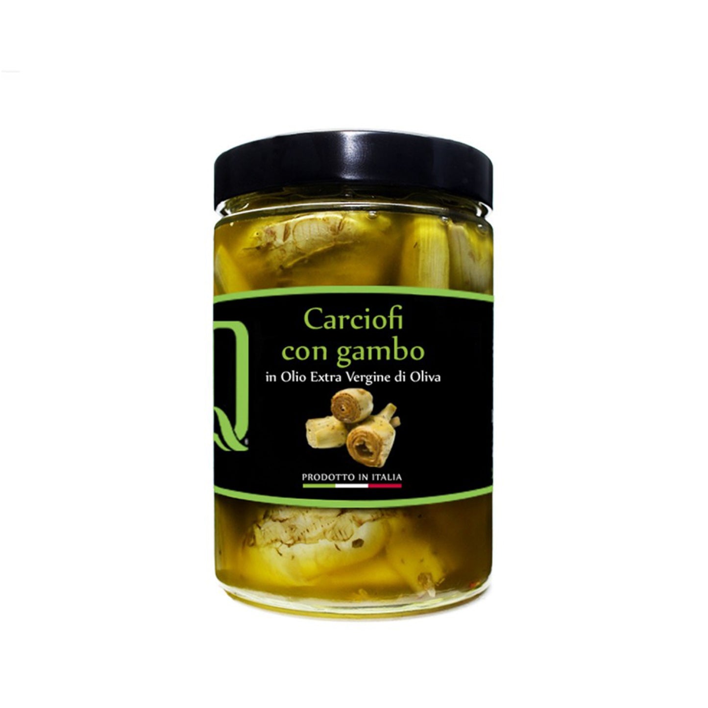 Italian Whole Artichokes with Stem in Extra Virgin Olive Oil 520gr